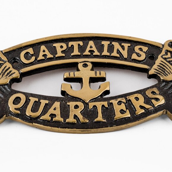 Captain's Quarters Door Plate Nautical Charm Plaque, Ship Boat Sign, Wall Decor - Picture 6 of 12